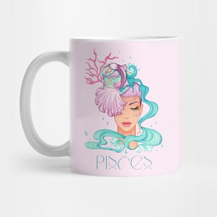Pisces Zodiac Sign Beautiful Girl Mug